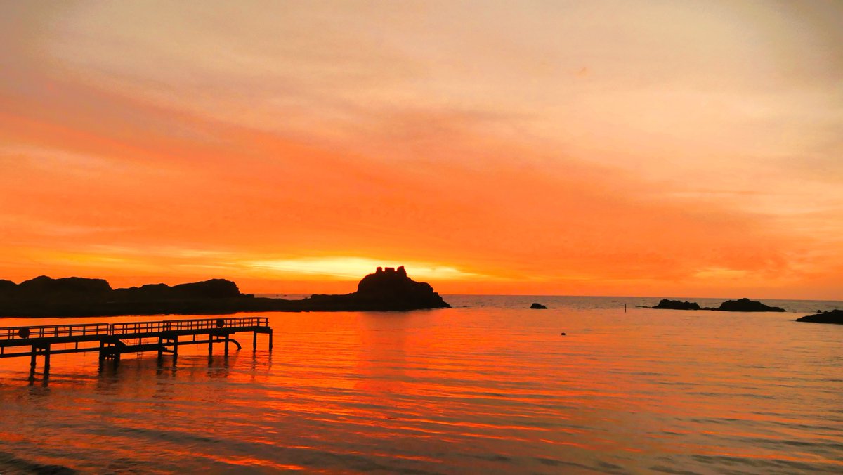 Lovely colour to waken up to today on Islay