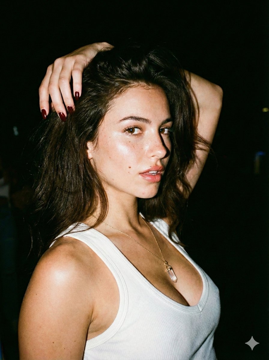 Seductive Nighttime Glamour: A Portrait in Shadows