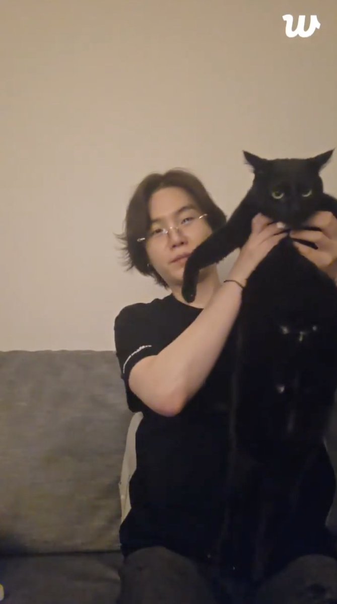 #SUGA: ชื่อเหรอครับ น้องชื่อทังที่มาจากซอลทัง เดิมทีผมอยากเลี้ยงสองตัวชื่อซอลกับทัง แต่ตัวนี้ได้มาแบบบังเอิญมาก ๆ เลย น้องเป็นแมวที่เรียบร้อยมากเลยครับ
#SUGA: ตัวใหญ่อยู่ครับ หนัก 6.4 กิโล
#SUGA: น้องตัวใหญ่แล้วก็ดูยาวด้วย