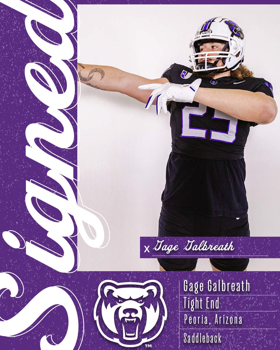 Help us welcome a 6’4, 250 lb Tight End, from Arizona, to the Bear Family! 
#BearClawsUp