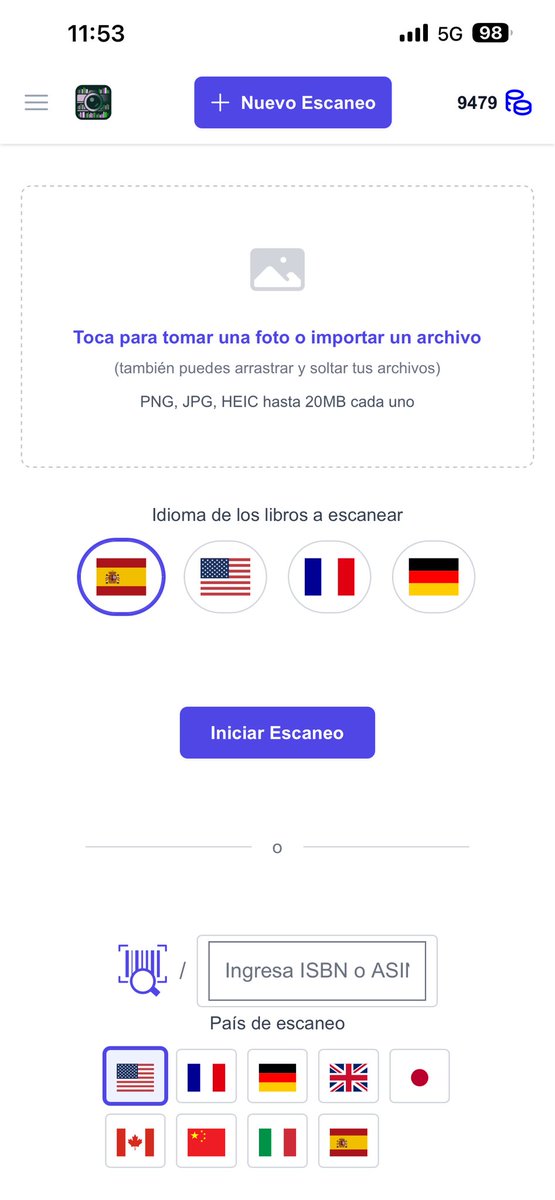 BiblioScan marche dés à présent sur le marché espagnol 🇪🇸