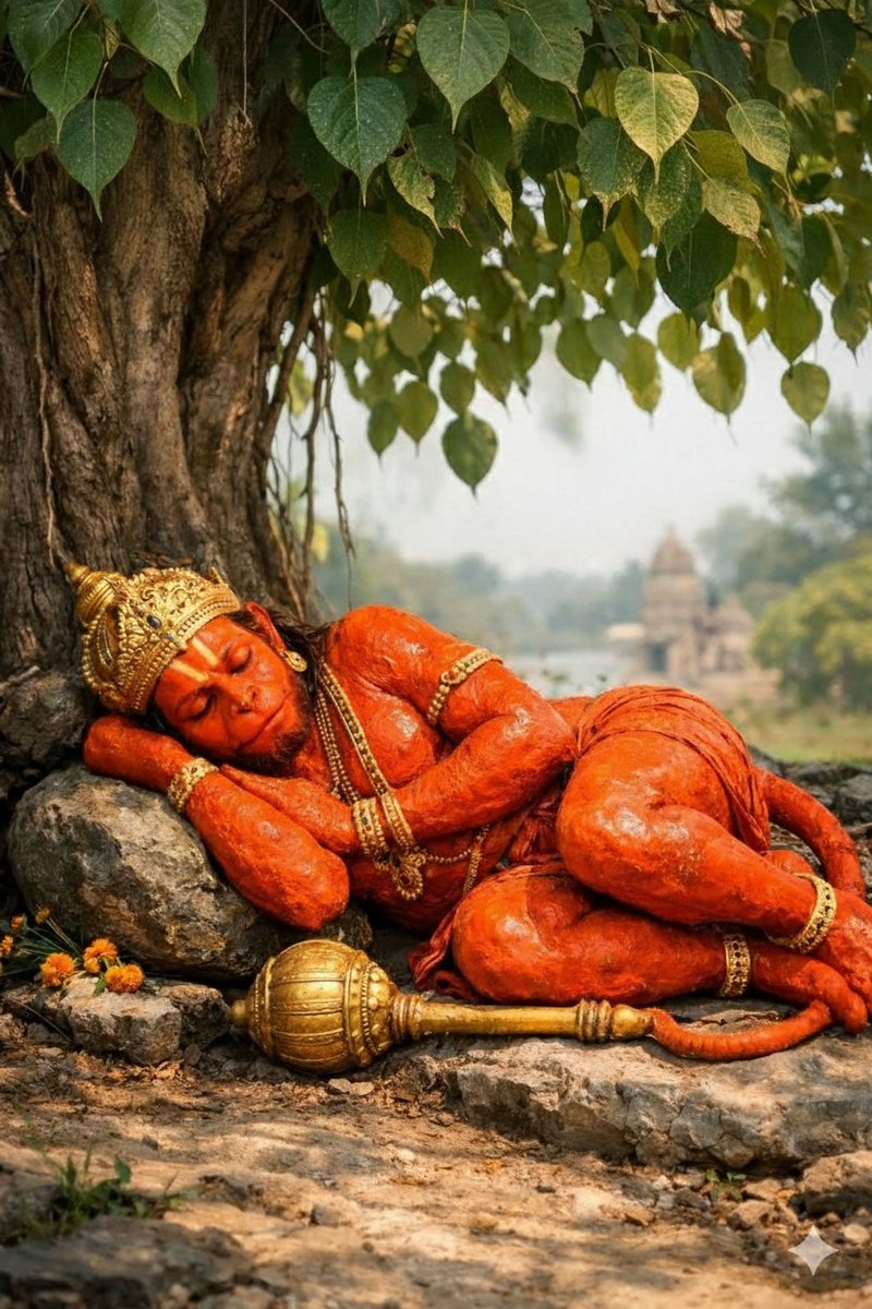 सोए हुए श्री राम भक्त हनुमान जी अद्भुत दर्शन