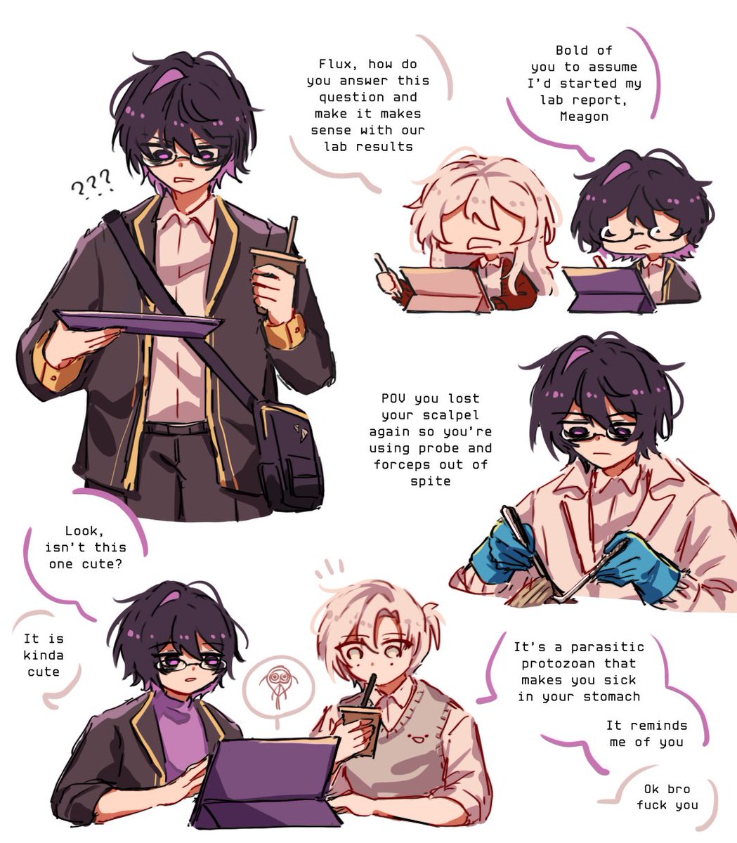 Is this an excuse to draw flux with glasses yes it is