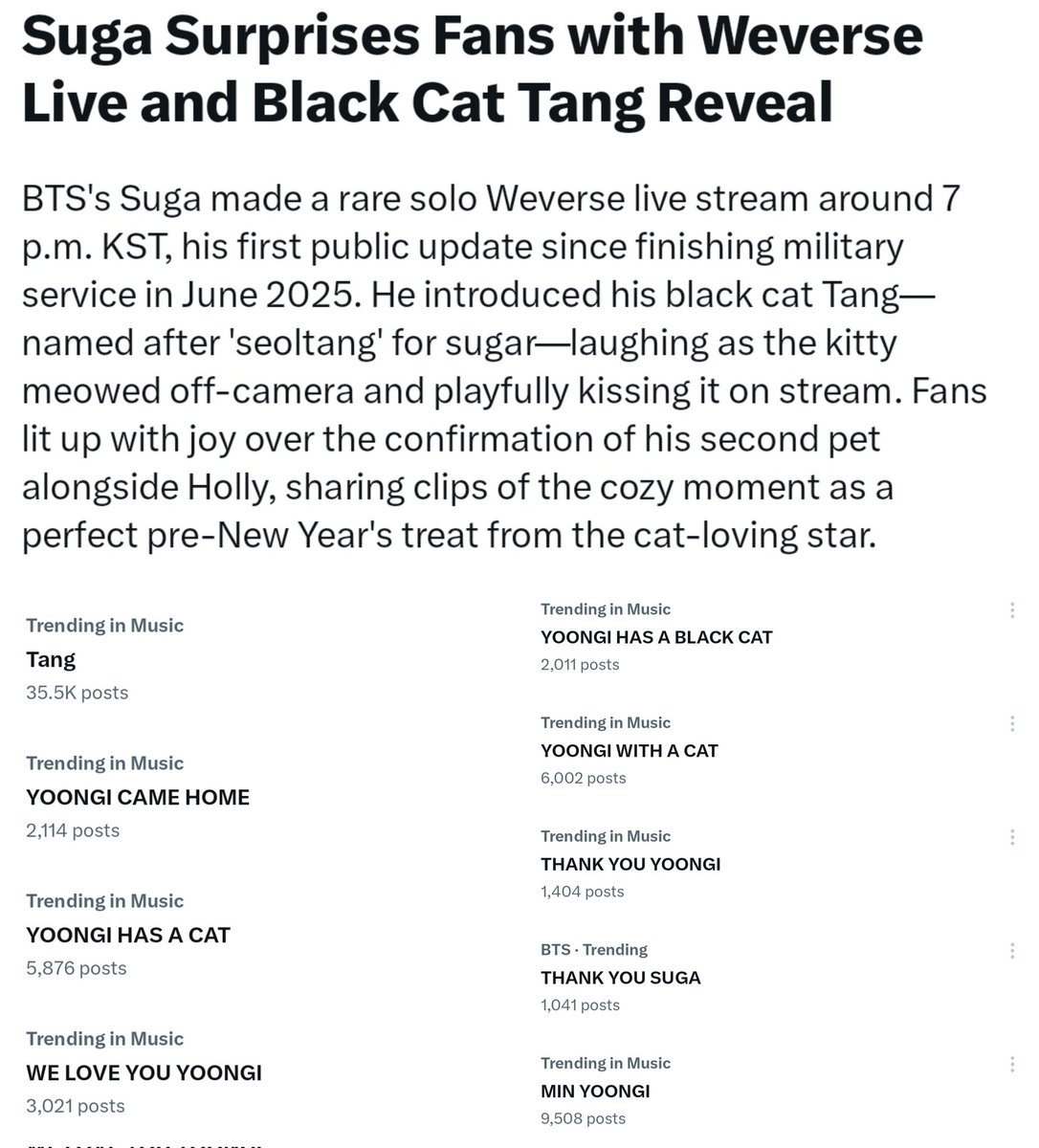 Yoon_kookie97's tweet image. LOOK AT THE TREND Y'ALL 😭 

YOONGI CAME HOME
WE LOVE YOU YOONGI 
THANK YOU YOONGI
THANK YOU SUGA