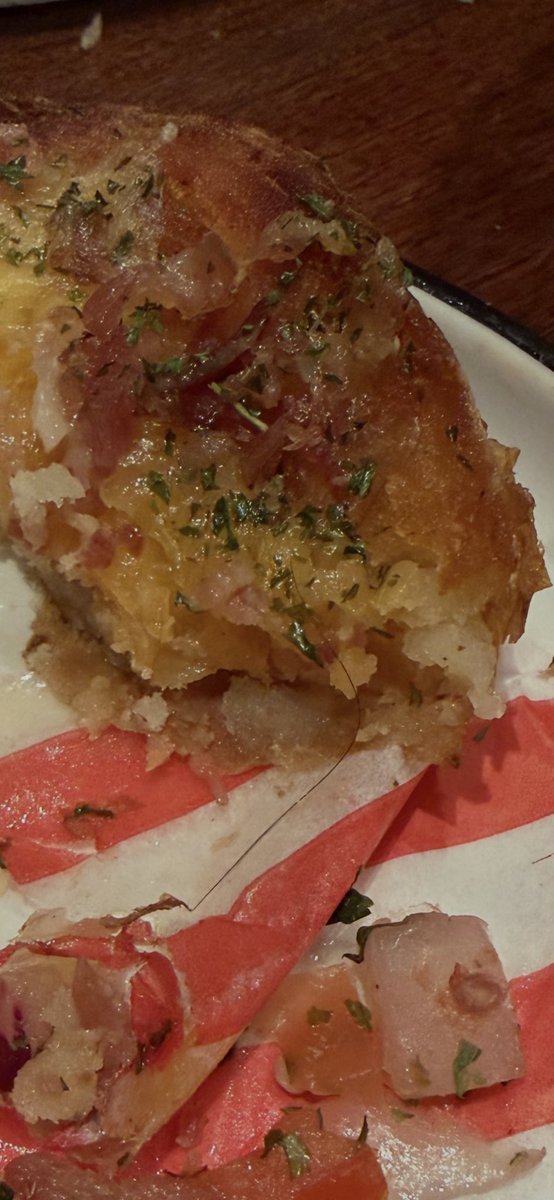 turtlehead07's tweet photo. @TGIFridays can someone please DM about a matter that took place in your Stratford branch. Finding a black hair in my meal and the way it was dealt with after is disgusting ! https://t.co/2fHo2lMcGI