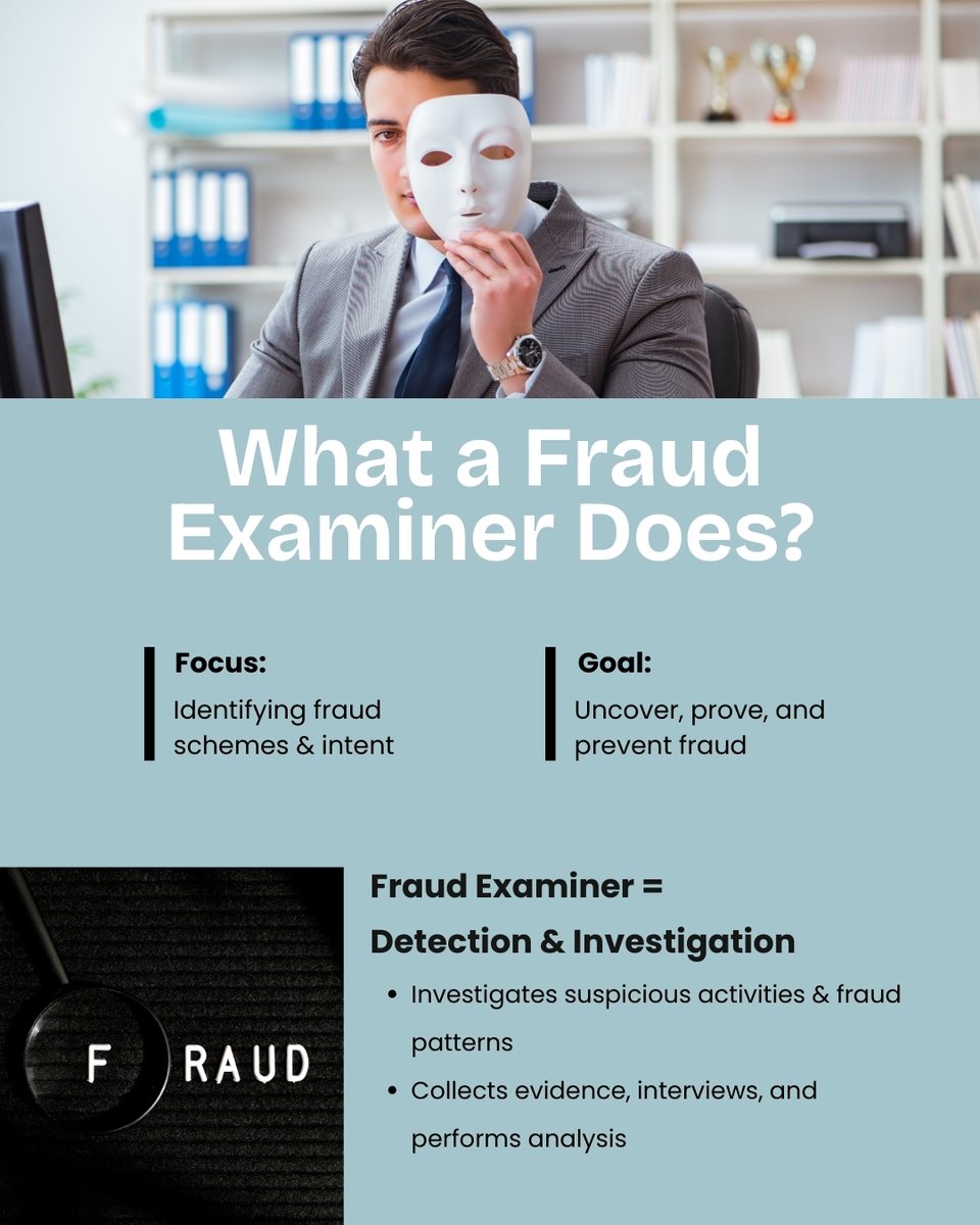 AcademyAudit's tweet photo. Audit and fraud examination may sit in the same finance ecosystem, but the impact they create is fundamentally different.
Knowing this difference early can shape smarter career decisions.
#AuditProfessionals #FraudExamination #InternalAudit #ForensicAudit #RiskAndCompliance https://t.co/qFJg5KOYG8