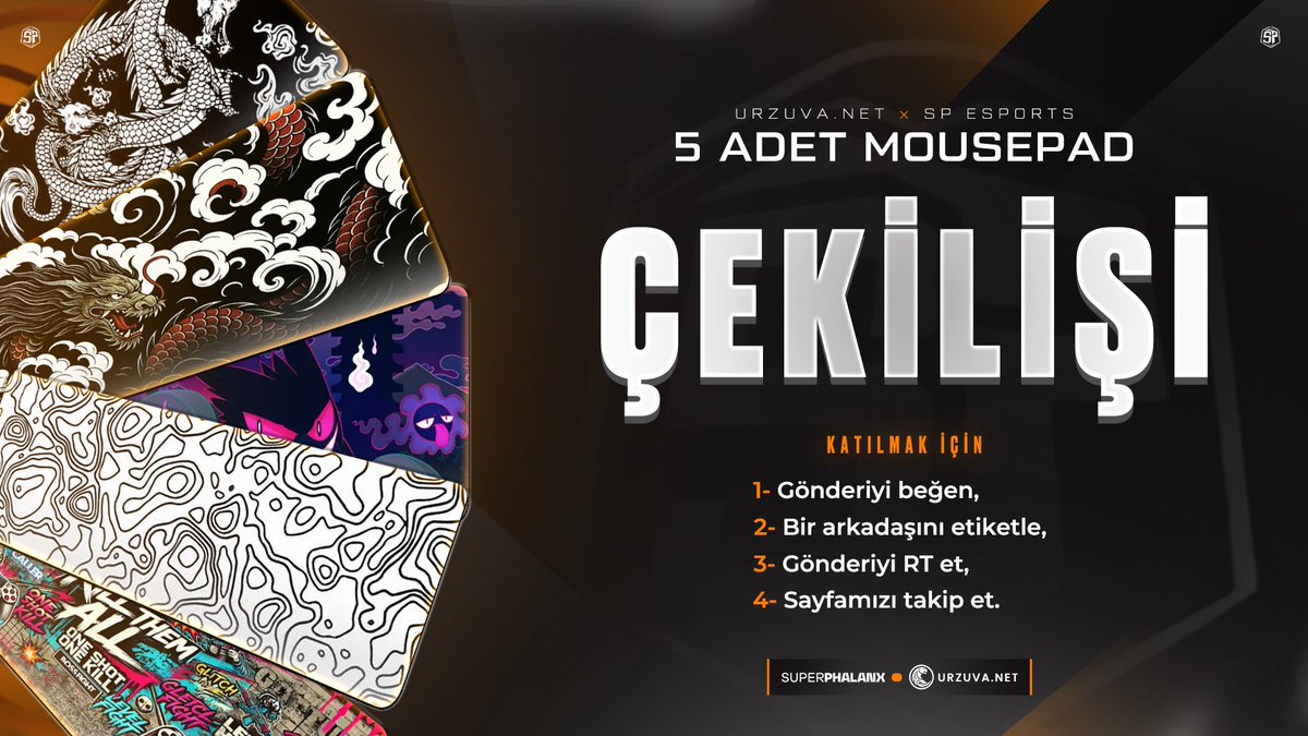 Mutlu noeller 🎁 🎄 

Hayır ölmedik ! Siz değerli takipçilerimize Urzuva ile iş birliğimizin şerefine 5 adet özel tasarım güzel dokulu mousepad hediye ediyoruz 🖤🧡

Yapman gerekenler çok basit ⤵️
▪️X hesabımızı ve instagram hesaplarımızı takip et ✅
▪️Urzuva instagram hesabını