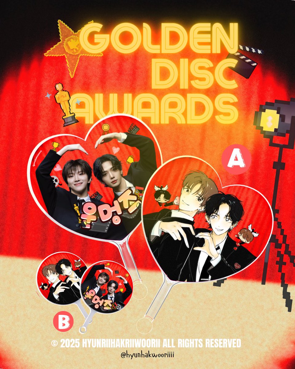 hyunhakwooriiii's tweet photo. [2026 Golden Disc Awards in Taipei]
大家好，這邊是妮可🌻為了這次的金唱片，我準備了一點小心意給ONEDOOR們❤️這次的應援扇子特別邀請@noun2828老師幫忙完成計劃，還要特別感謝拍出美美合照的@puppymnextdoor老師提供照片ㅠㅠ，合力實現了妮可的命運大王扇夢想😍

☃️應援物:命運Action扇子❤️(大10把，小20把)
🌻領取條件:(追蹤並分享我的po文)
心型大王扇:留言區開放5把大王扇領取(可選擇櫻花季取)，留言「我相信命運!!」並寫下喜歡命運的原因，我會抽選五位；另外五把以先到先得方式領取(需提供命運迷證明)
小圓扇:現場按先後順序領取❤️證明我是ONEDOOR即可❤️
🐶發放時間&地點:1/10台北大巨蛋，請留意我本人的SNS，當天會公布時間、地點及穿搭🌻

領到應援的孩子們，歡迎回圖tag我❤️
大家金唱片當天見☃️❤️🐶