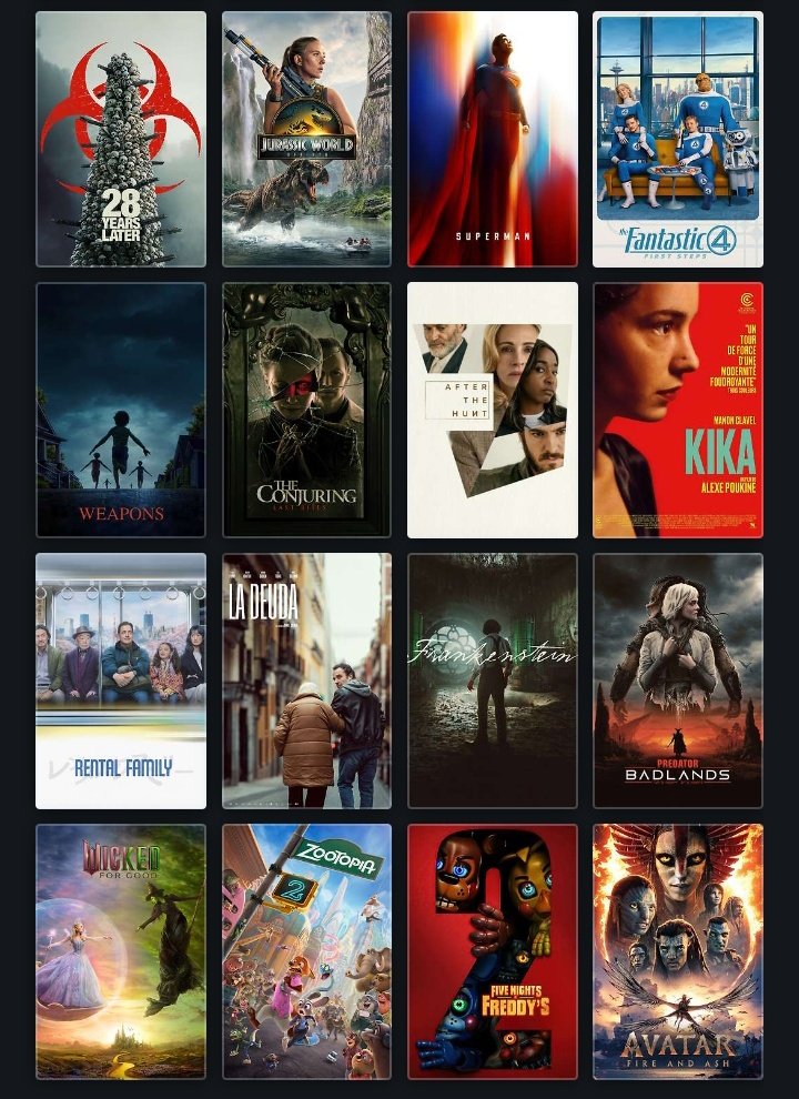 Estas son las 28 películas que he visto en el cine este año 🎟️🍿🥤
He superado el record de 24 del año pasado 😍
Solo ha habido tres que no me gustaron, así que estoy muy satisfecho con el año de cine ❤️
El orden abajo no es un Ranking, sino el orden en que las vi 😄