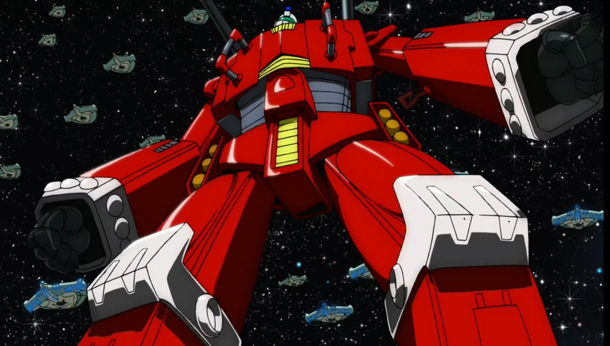 xtrinsync's tweet image. Considering the Great BariBari Biggus McHugeGuy...

GSC should at least put the Space Dandy Ideon reference on their Moderoid poll. It'd be mad funny.