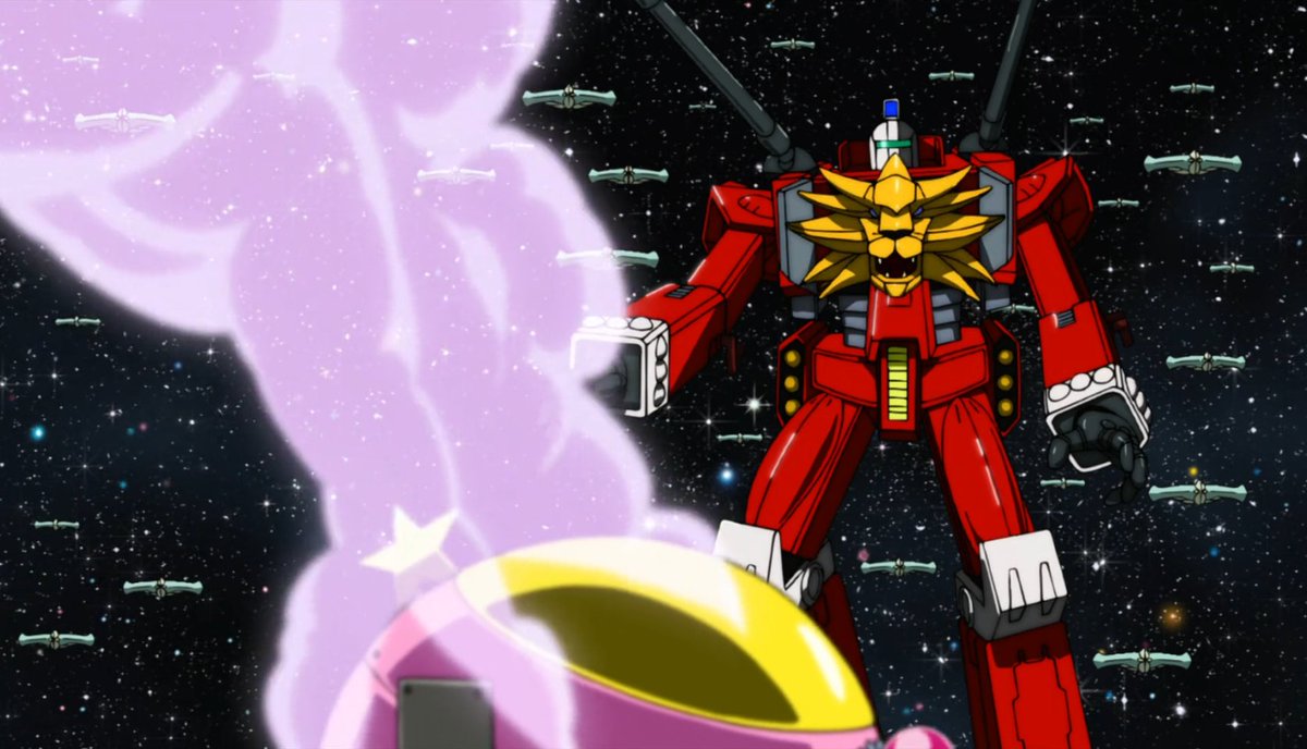 xtrinsync's tweet image. Considering the Great BariBari Biggus McHugeGuy...

GSC should at least put the Space Dandy Ideon reference on their Moderoid poll. It'd be mad funny.