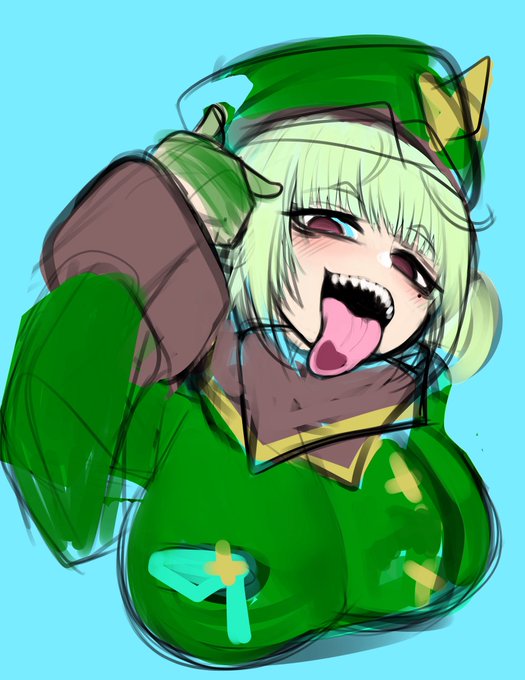 ステッカー第二弾のレオパルトちゃんラフ 