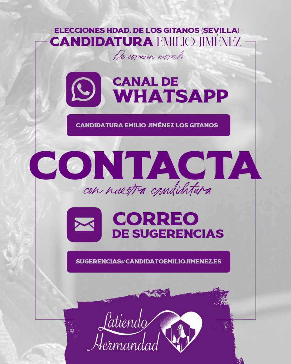 📣 ¡NOVEDAD! Ampliamos nuestros Canales de Comunicación 📱 Si quieres conocer de primera mano nuestro proyecto #DeCorazónMorado 💜 únete a nuestro canal de WhatsApp:

👉 whatsapp.com/channel/0029Vb…

✅ Pulsa “Seguir” y activa 🔔