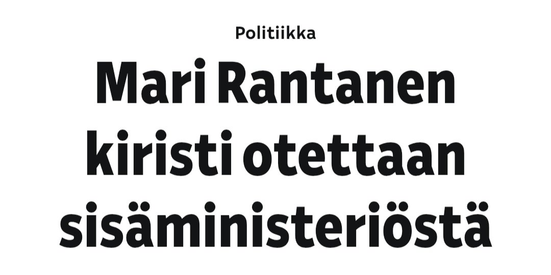 Eilen on otsikoitu suuresti, kuinka esimieheni <a href="/MariPSRantanen/">Mari Rantanen</a> pitää sisäministeriötä tiukassa otteessaan (esikuntansa kanssa). 

Yksittäiset henkilöt valittavat jutussa anonyymisti asioista, jotka kuuluvat ministerin työhon mitä suurimmissa määrin: lainvalmistelun ohjaus,