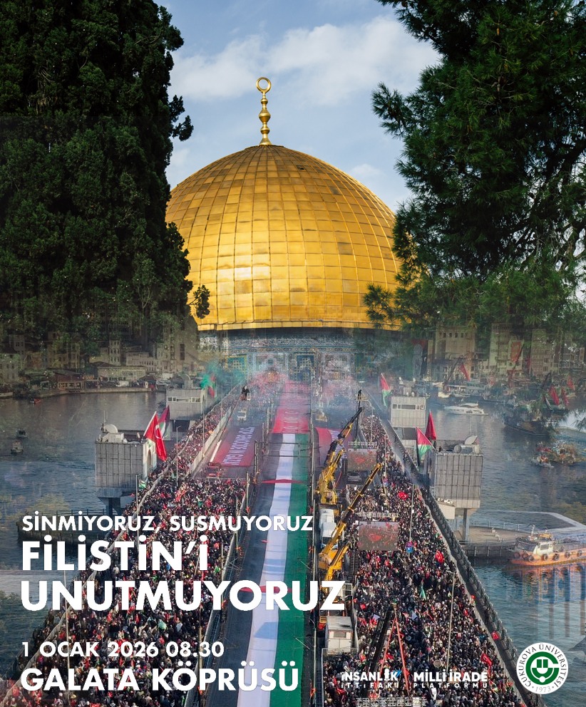 “Sinmiyoruz, Susmuyoruz, Filistin’i Unutmuyoruz”
Zulme karşı susmayanların, adalet için yan yana duranların sesi olmak için buluşuyoruz.
Yeni yılın ilk gününde insanlığın ortak vicdanını temsil eden Filistin halkının haklı mücadelesini dünyaya haykırmak için buluşuyoruz.
📍