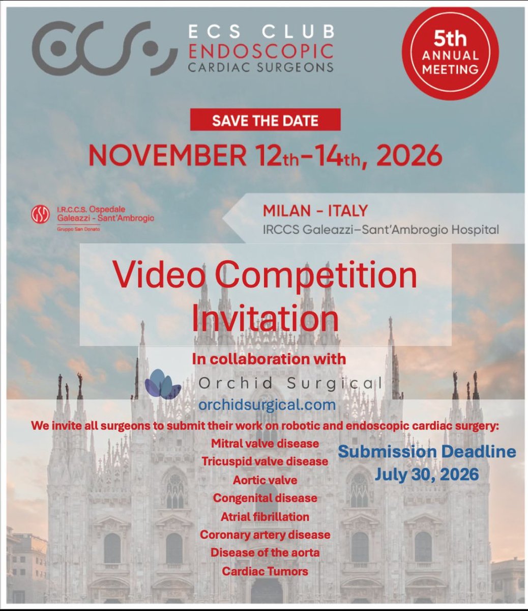 Endoscopic Cardiac Surgeons Club tweet media