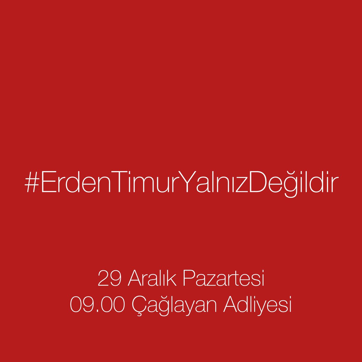 #ErdenTimurYalnızDeğildir 

Fazla söze gerek Yok.