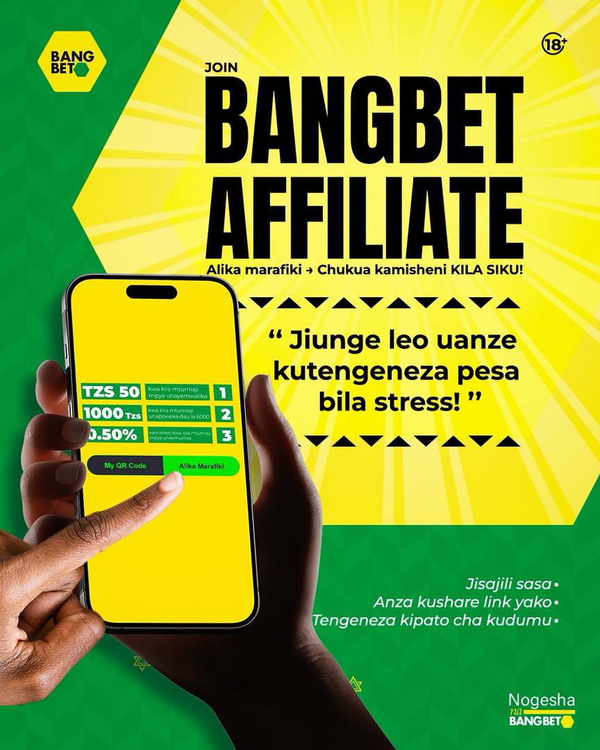 Bfortyfive1's tweet photo. Unataka kutengeneza pesa bila stress?Basi chimbo ni moja tu Bangbet Bonus zipo za kutosha ni mwendo wa utajiri mwa-mwi🔥

Jiunge sasa kupitia Link ipo kwenye Bio👆🏻
Tumia *Promocode: MCTNM kupata bonasi ya kuanza! https://t.co/pdd4PpIPrb