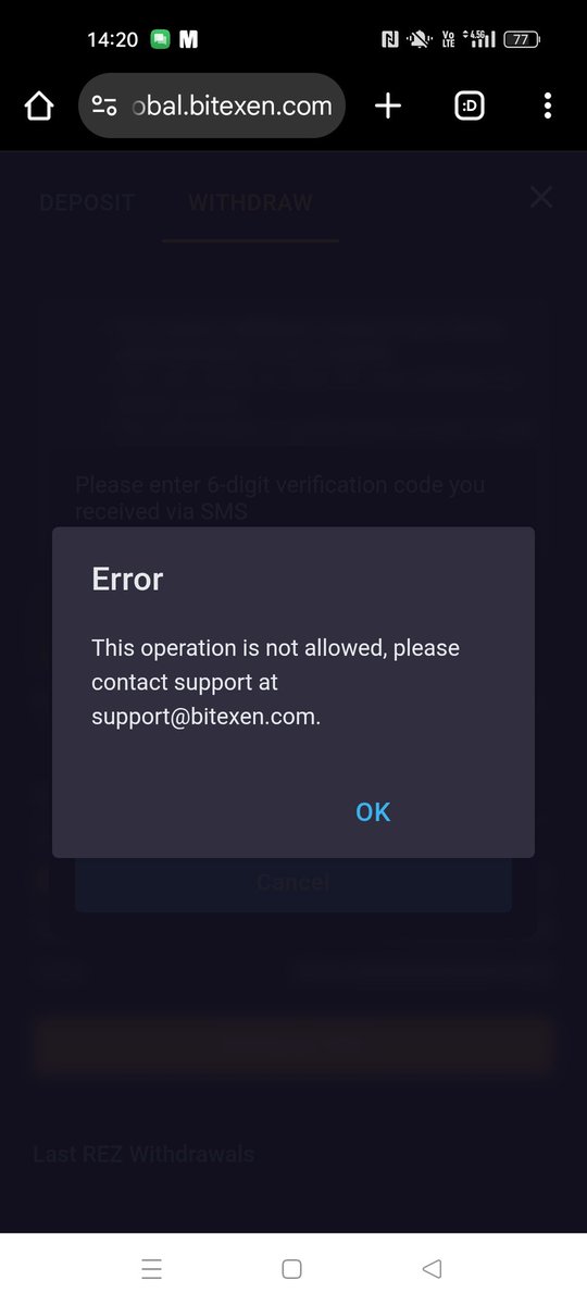 kiripto9999's tweet photo. @bitexencom  It's been a month and I still can't withdraw my money. I contacted their support team a month ago and they haven't responded. I contacted them through X, and they said they would help and asked for my email address, but they haven't solved my problem at all. https://t.co/J9QN5aLmXz