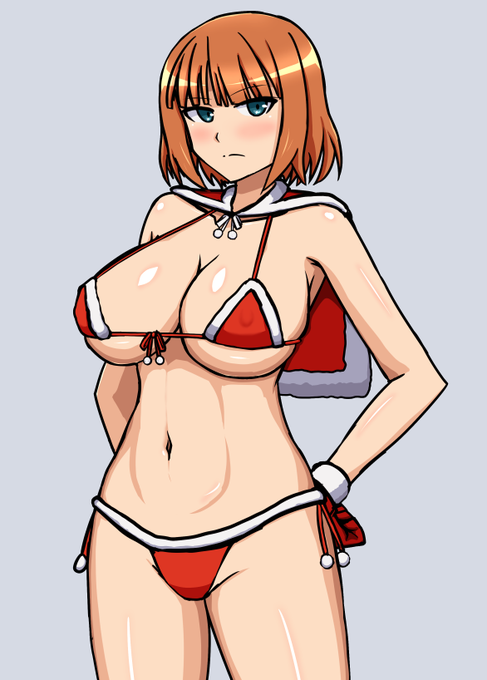 先日描いたサンタビキニラルを少し手直しした 