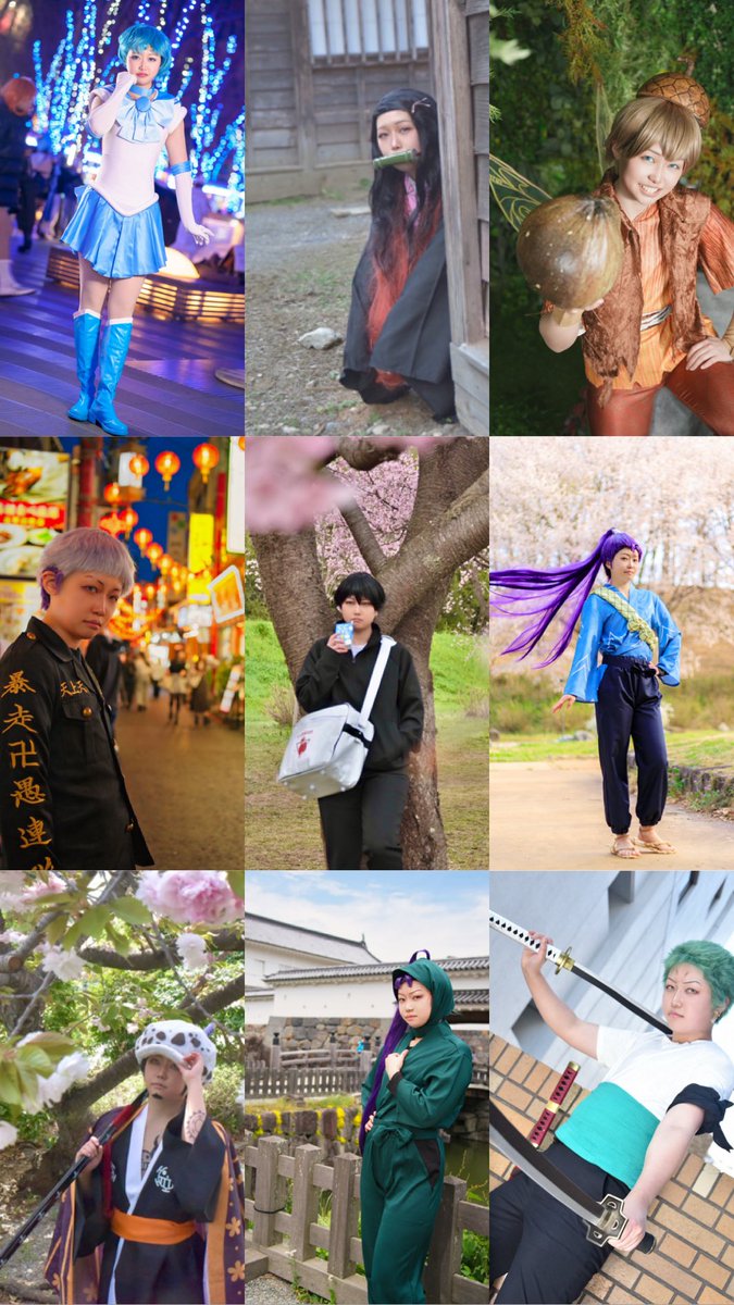 sunf10wer70's tweet photo. 今年結構やったな…男キャラ率の高さ…
皆様、来年も対よろです👊押忍‼️
 #2025年コスプレ総決算 https://t.co/M3OkUtpDe4