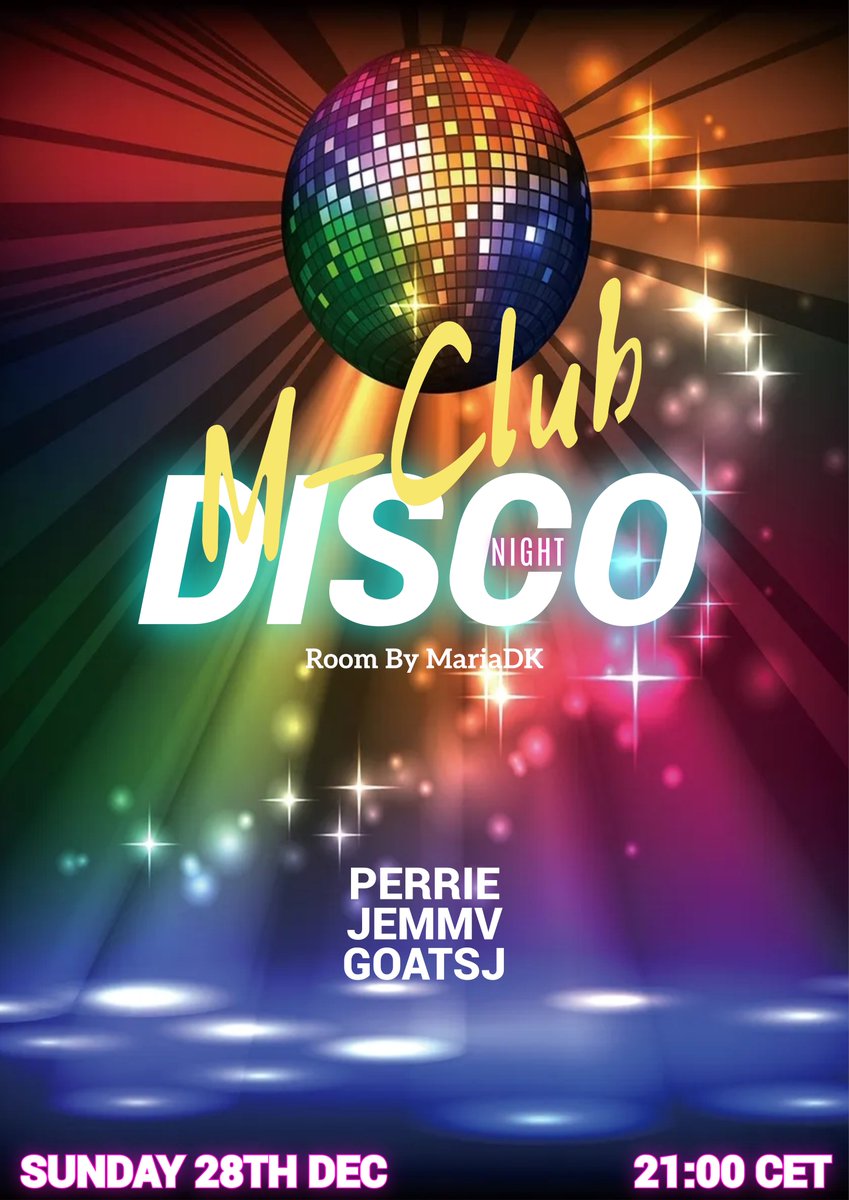 Happy Sunday🌞

Today, I have great news for you: M-Club from <a href="/MariaDK3dxchat/">MariaDK</a> returns, bringing us back to one of the most exciting decades in music history: D I S C O 🪩

Polish your dance shoes, grab your best Disco outfit, and dance the night away to the amazing tunes from
