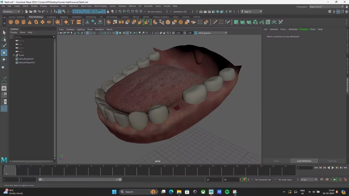 TeesUniSCEDT's tweet image. MIAOYAO LIU, an MA MSc Immersive Technology student, shares a VR project update. He sculpted an oral cavity model in Maya and humorously pondered a career in dentistry. He's even textured the gums for VR. Learn more at 👉buff.ly/NdeVZK3 #Unity #VRDevelopment #3DModelling