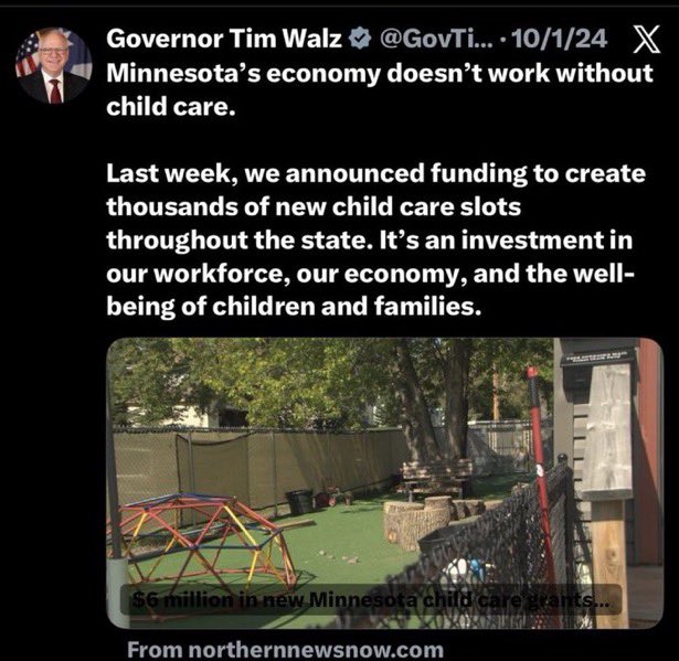 mymomcare's tweet image. Read this post from Tim Walz over a year ago and tell me he didn’t know what was going on.
