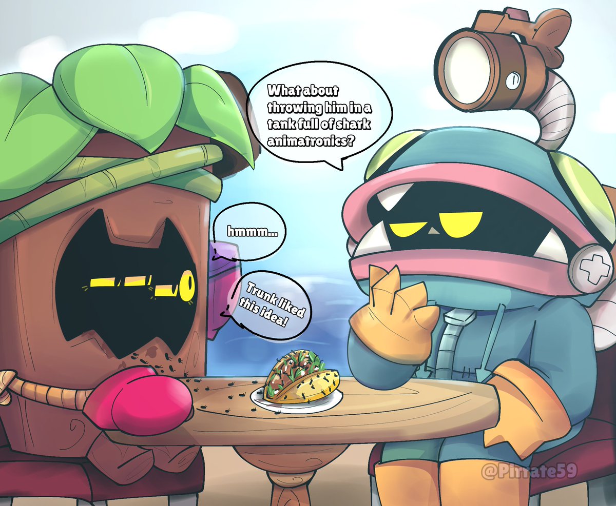 Pirrate59's tweet photo. They eating tacos and thinking about cute ideas :3๐ฎ
#BrawlStars #BrawlStarsTrunk #BrawlStarsGlowbert https://t.co/xtbNH9Eo0M