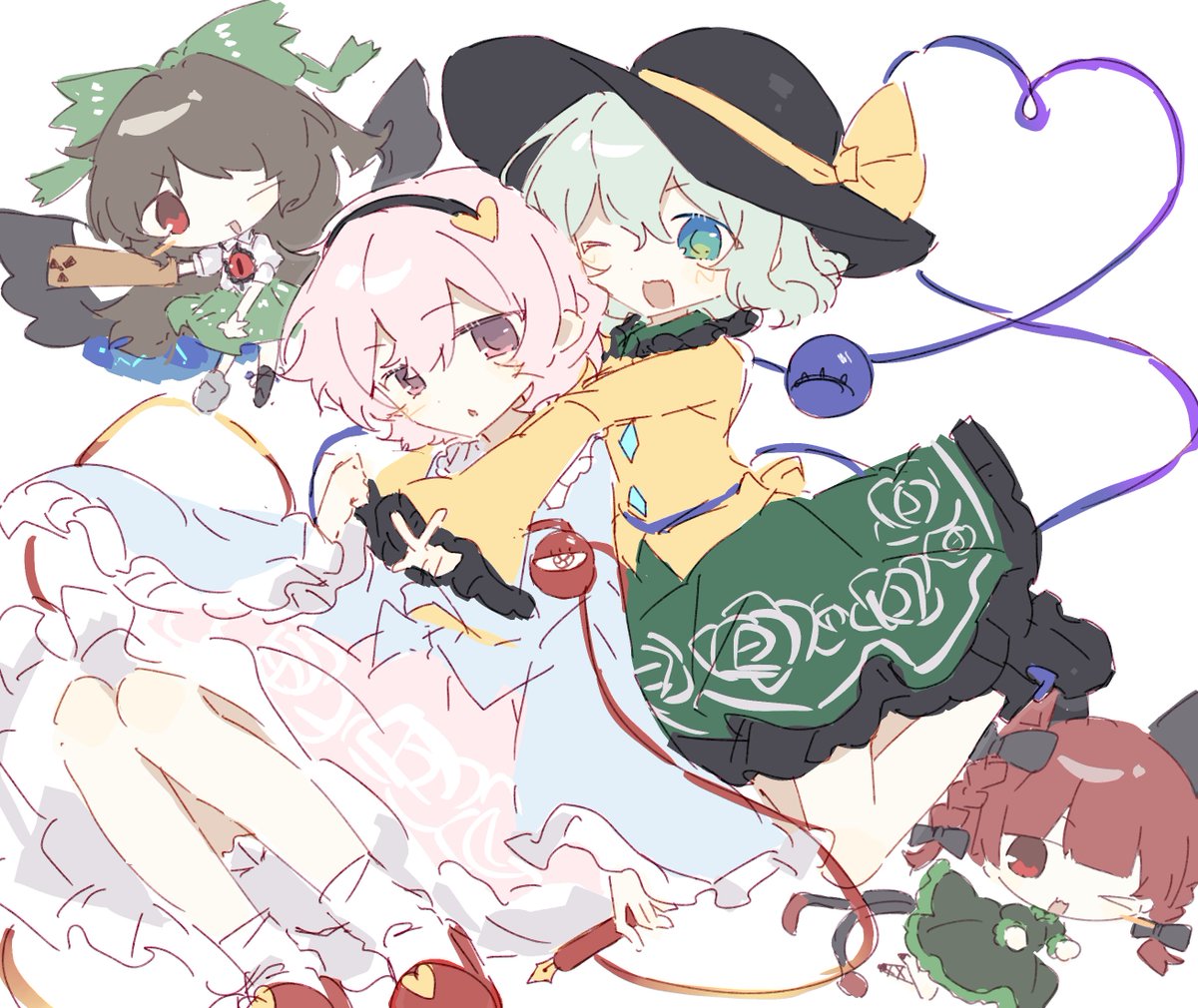 wusem0108's tweet image. #東方project #古明地こいし #古明地さとり