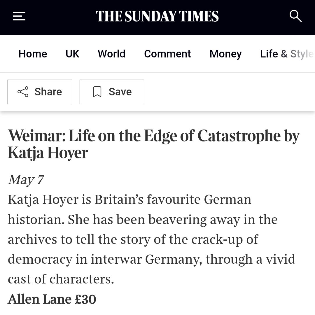 "Britain's favourite German historian"? Must remember that next time someone asks for a one-sentence bio 😊😁