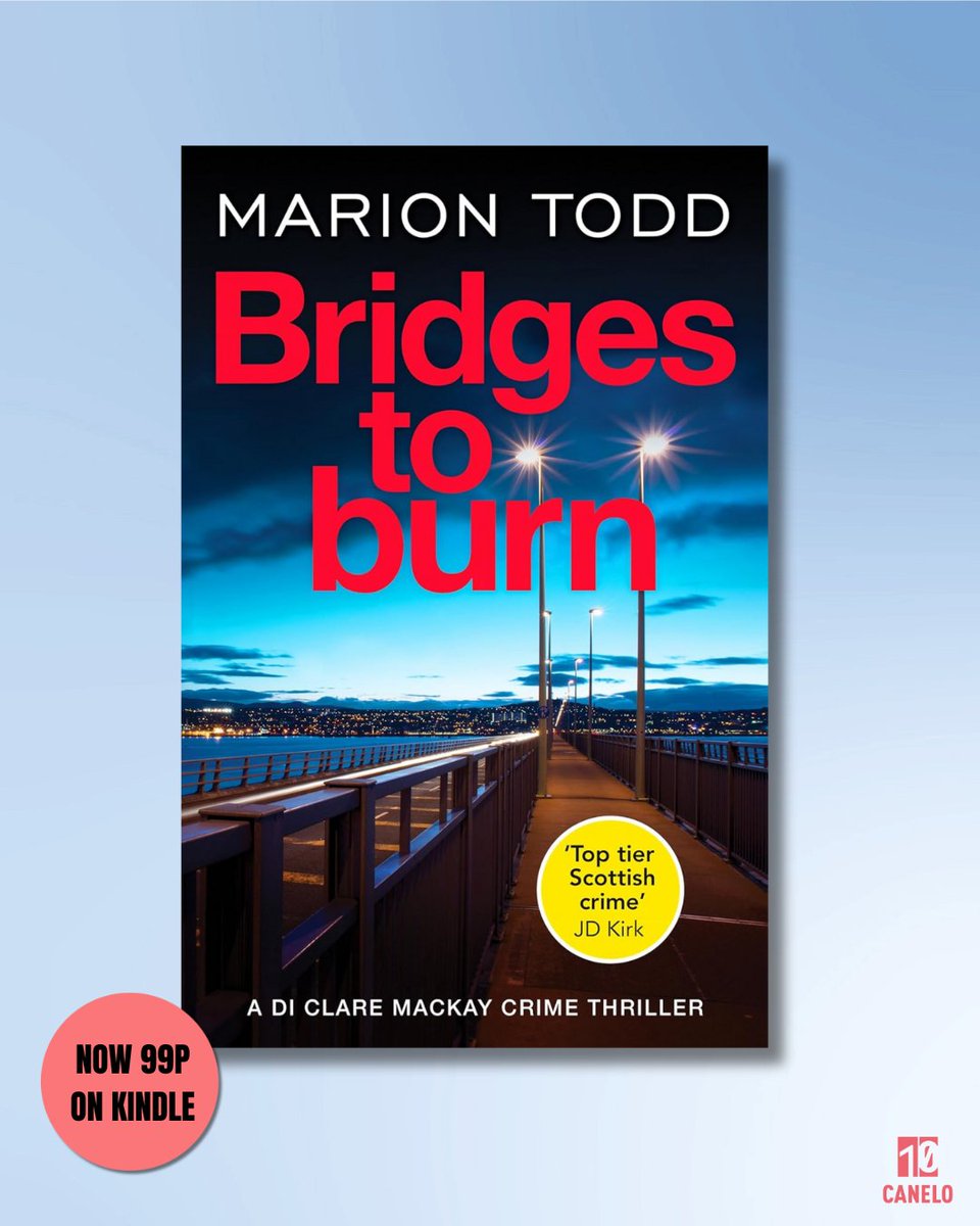 MarionETodd's tweet photo. It's Bargain Time, cheapskates! 😜 #BridgestoBurn (book 8 in the DI Clare Mackay series) is just 99p FOR TODAY ONLY (28 Dec 2025) on @AmazonKindle; and, if you've already read it, you can gift a copy using the 'Gift this eBook' option below 'buy now'. #bookbargain https://t.co/vNiuFEmbzW
