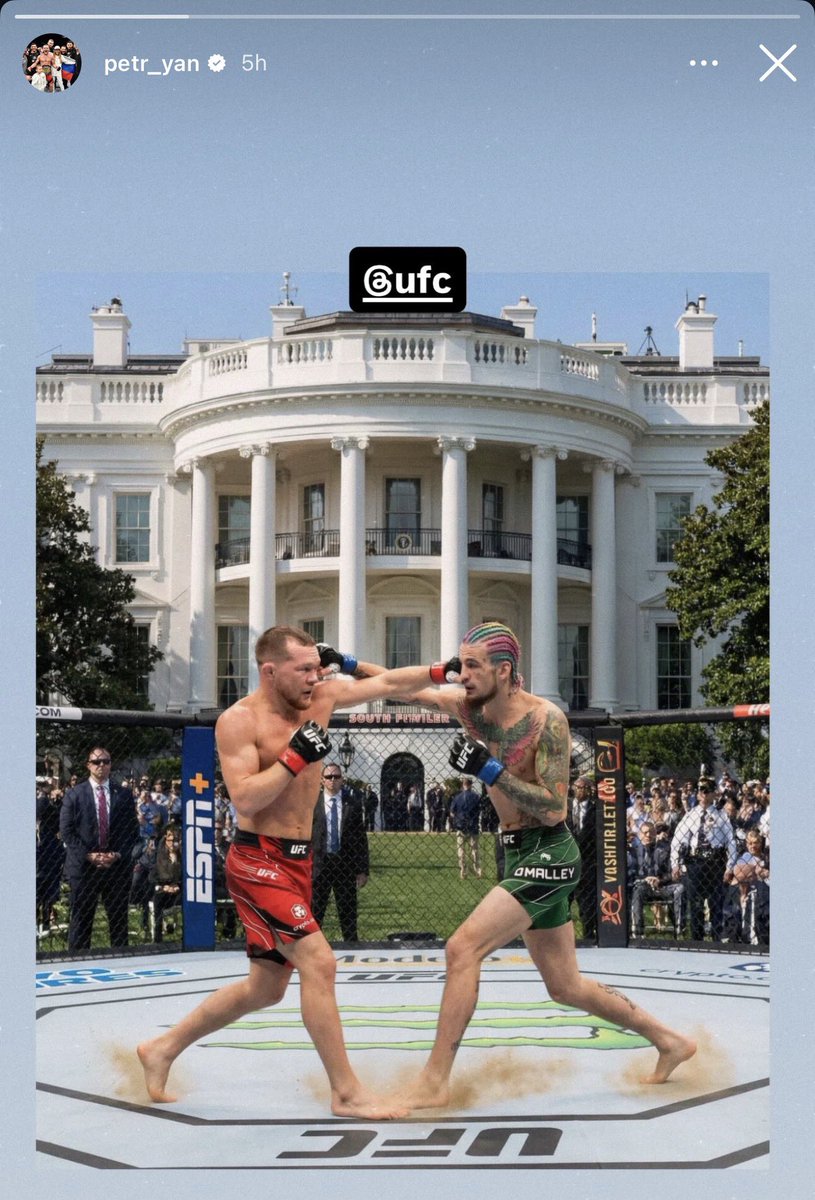 Petr Yan says on his Instagram story that he wants to defend his title against Sean O’Malley on the UFC White House card

do you want to see this fight?