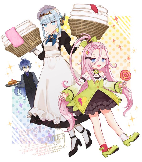 お嬢様アイノ+メイドイネファ+執事フリンズ🍭 