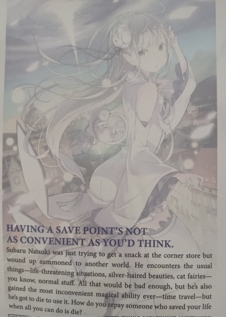 papyrus_kn's tweet photo. Just finished Re:Zero Vol.1 It was great introduction to the story. Really liked the writing, and I remembered why I ilke Subaru so much. Key moments for me are his interactions with Emilia and Reinhard. Also, action with Elsa felt even better than the anime.
#rezeropap #arc1 https://t.co/CECZkZ8QrJ