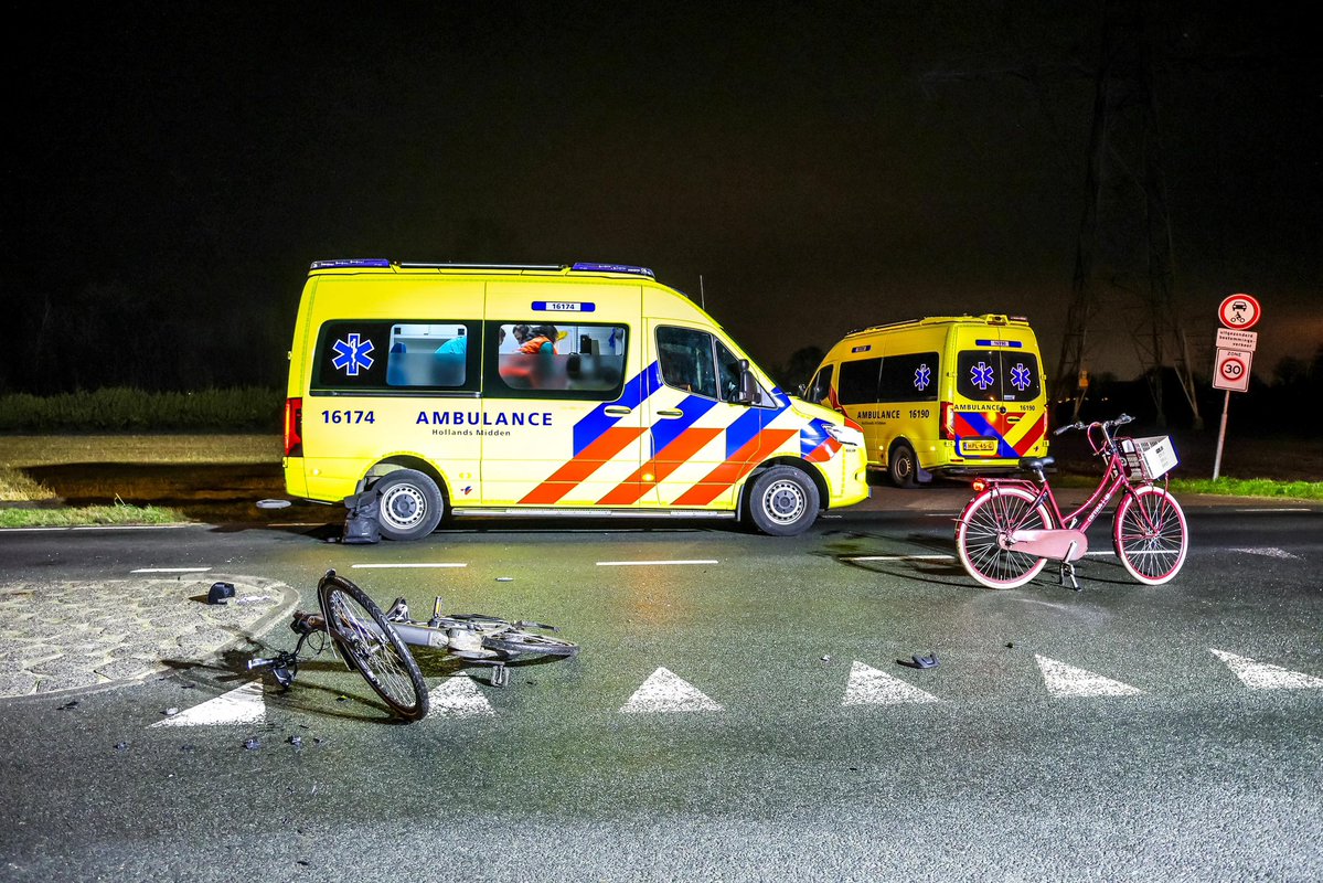Fietser zwaar gewond na aanrijding