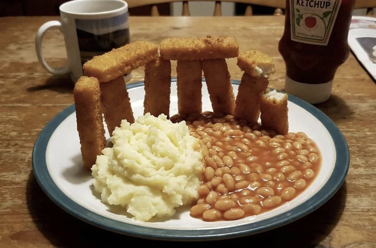 “Babe, what’s wrong? You’ve hardly touched Fishhenge.”