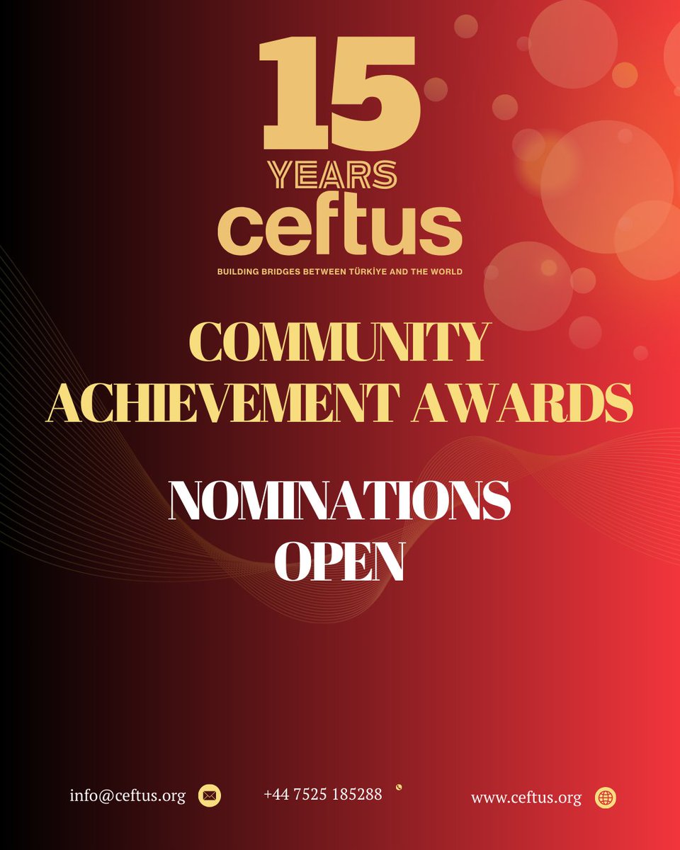 CeftusOrg's tweet image. 🌟 Nominations are now OPEN! 🌟

The 15th CEFTUS Community Achievement Awards are officially underway 🎉

From grassroots champions to outstanding community leaders, we want to hear about those making a real difference ❤️

🔗 Nominate now: forms.gle/fZKvMPXJvbjf1j…
