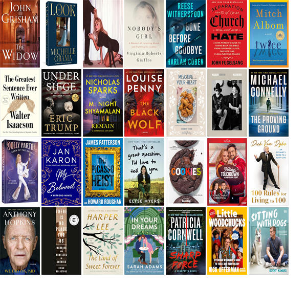 This week the Newbury Town Library has 125 new books, one new movie, and two new music CDs.  New items include The Widow, The Look, Man's Best Friend, Nobody's Girl, Gone Before Goodbye, Separation of Church and Hate, and Twice. wowbrary.org/nu.aspx?p=1684…