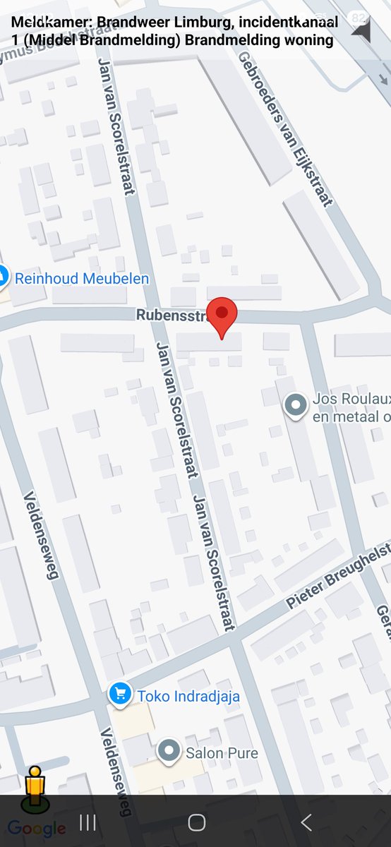 Brandmelding woning Rubensstraat, Venlo