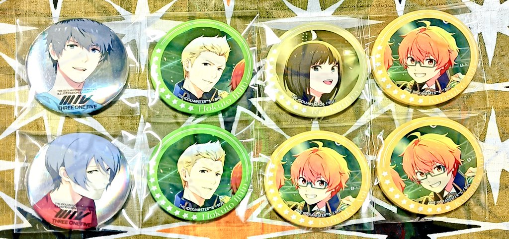 交換/譲渡】SideM FiFS イラスト 展 缶バッジ 缶バ 黒 等身 表情 10th