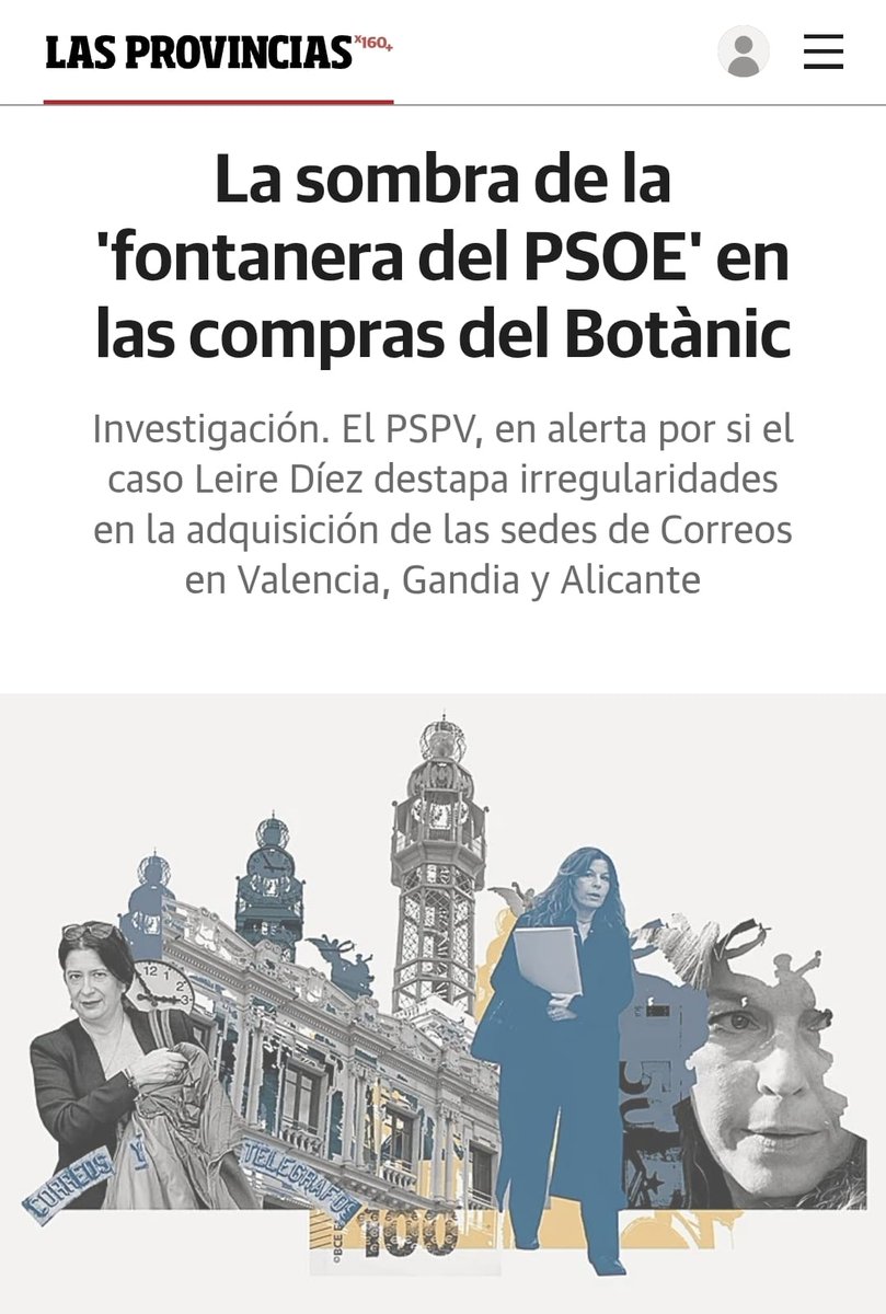 El botànic de Puig y Compromís también formó parte de las tramas de Leire la fontanera 👇🏻
lasprovincias.es/politica/sombr… vía <a href="/lasprovincias/">LAS PROVINCIAS</a>