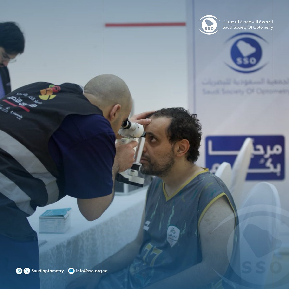 جانب من مشاركة فريق الجمعية السعودية للبصريات بالشراكة مع <a href="/Sight4all_KSA/">جمعية بصر للجميع</a> في فعالية الفحص الطبي لصحة العيون للأشخاص ذوي الإعاقة الفكرية والنمائية، ضمن برامج الأولمبياد الخاص السعودي وبالتعاون مع <a href="/saudiarabiaso/">الأولمبياد الخاص السعودي</a> في مدينة الرياض.
شهدت الفعالية استفادة أكثر من 75 مستفيدًا، ضمن جهودنا