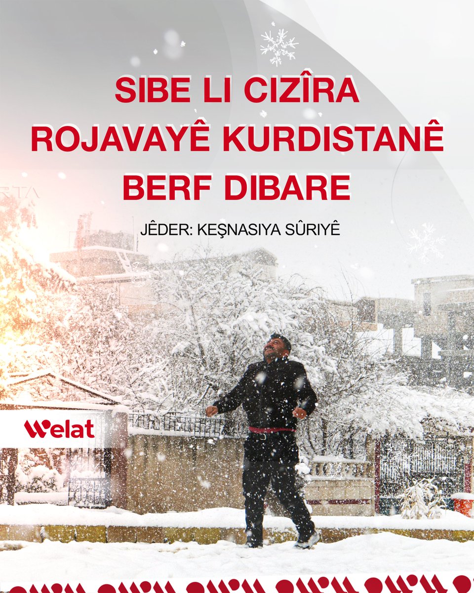 WelattvKu's tweet image. Sibe li Cizîra Rojavayê Kurdistanê berf dibare
#Berf
#Baran
#Kurdistan
#WelatTV
