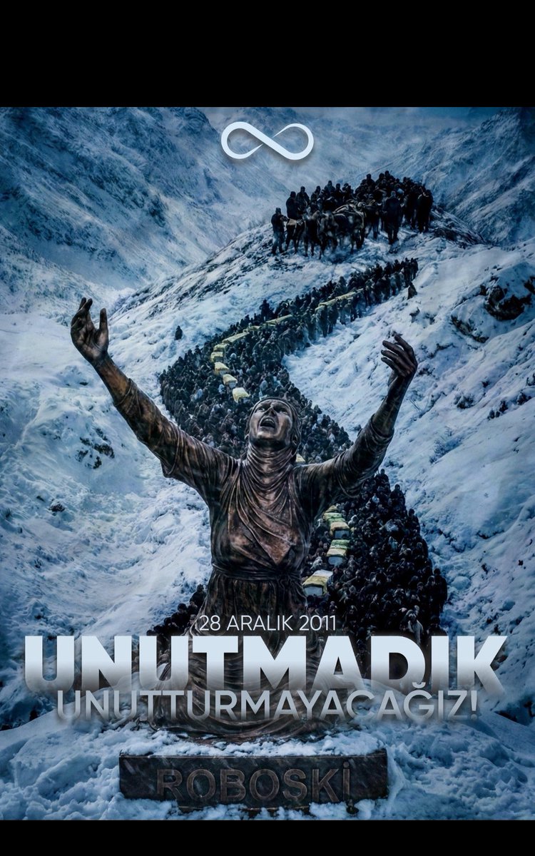 28 Aralık 2011. Roboskî’de 34 insan hayatını kaybetti. Çocuklar, gençler, köylüler… Yıllar geçti ama adalet gelmedi. Acı hâlâ taze, hafıza hâlâ canlı. Roboski unutulmadı, unutturulmayacak.
 #RoboskiKatliamı
