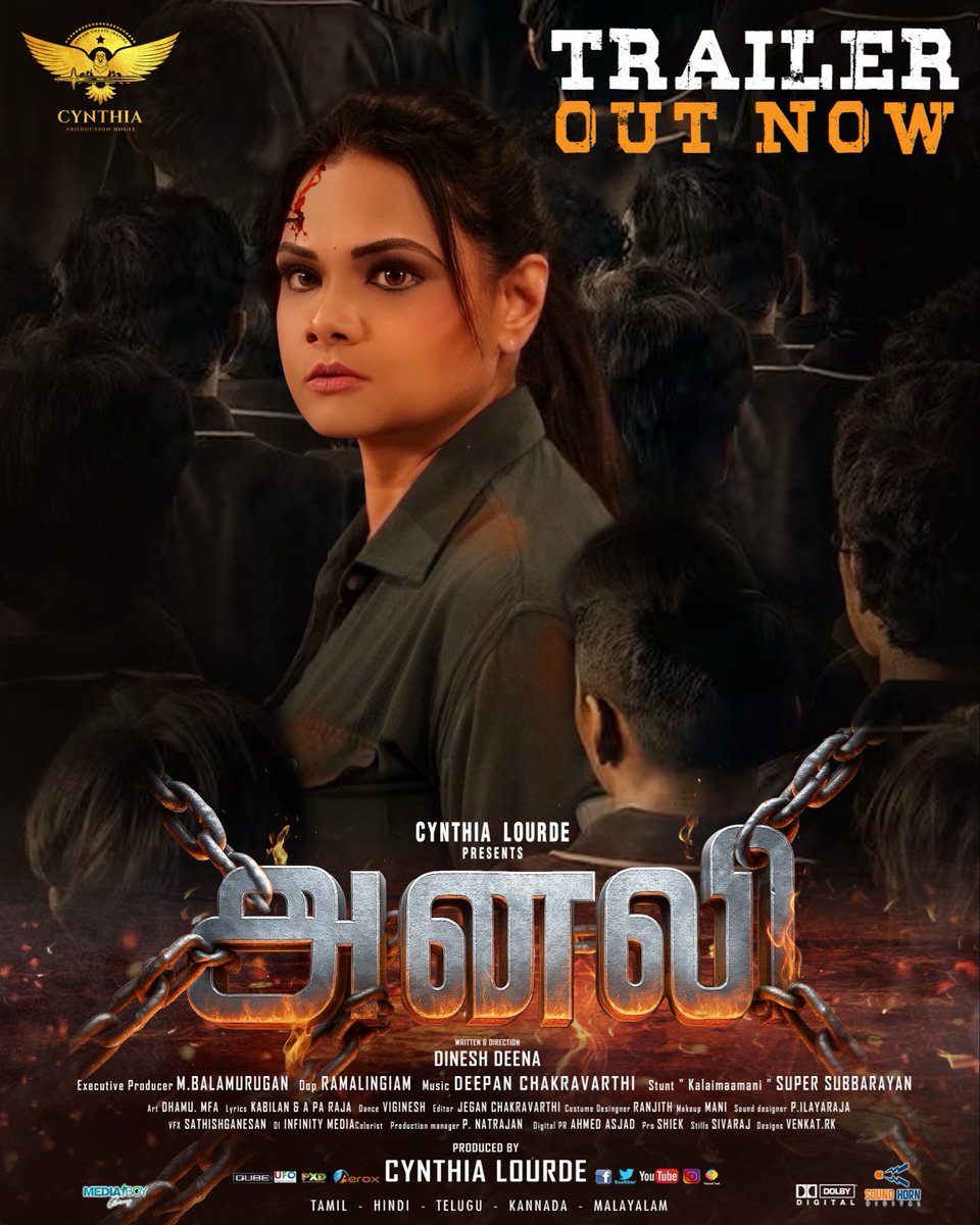 shiekpro's tweet photo. #Anali, the grand cinematic venture starring #CynthiaLourde in the lead role — Trailer Out Now 🔥✨

👉🏻 https://t.co/cb99Y6VNAJ 

Produced by @LourdeCynthia #cynthiaproductionhouse

A #dineshdeena directorial  

#Anali #AnaliMovie🔥 #AnaliFromJan02 #AnaliReleasejan02 #Anali2026 https://t.co/F2hD2kTxh7