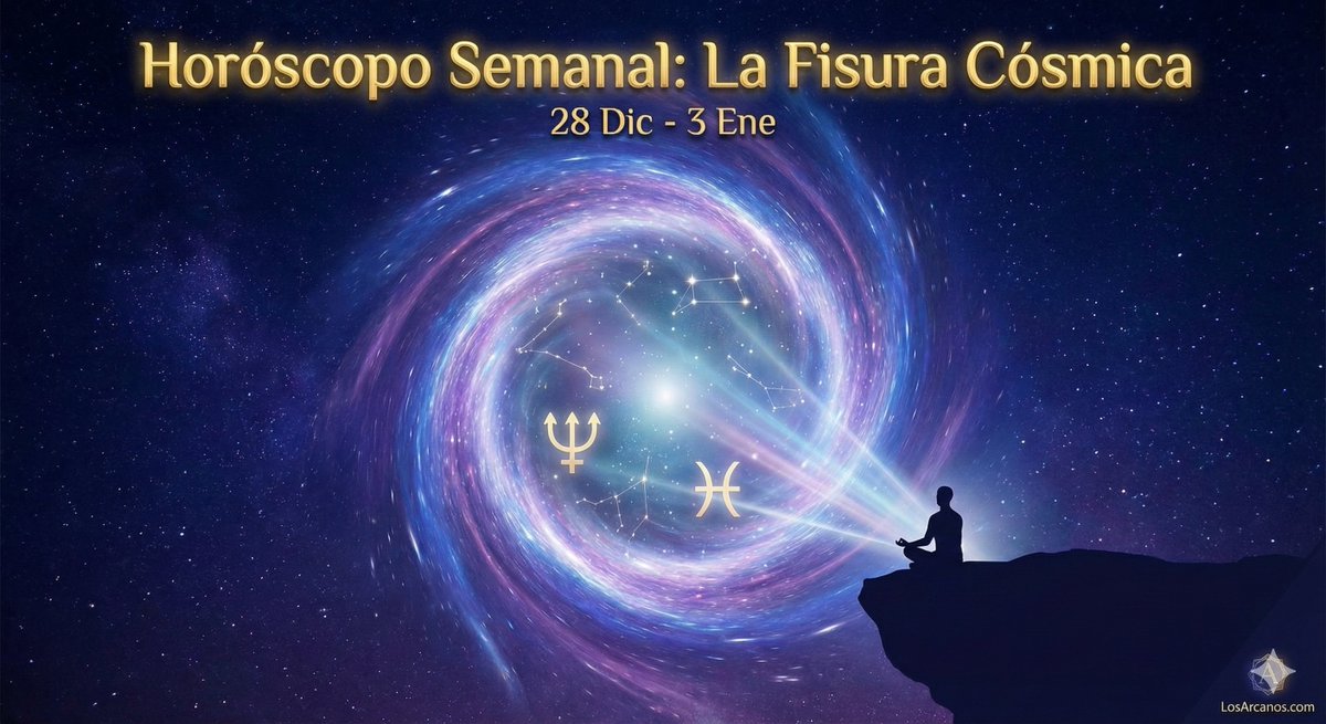 Entramos en la "Fisura Cósmica" 28 Dic - 3 Ene
La frontera entre la realidad y lo espiritual se vuelve porosa. Con Neptuno al final de Piscis, estamos en el punto exacto entre el "ya no" y el "todavía no". 
Es una semana de transición absoluta. losarcanos.com/horoscopo/2025…
#Astrologia