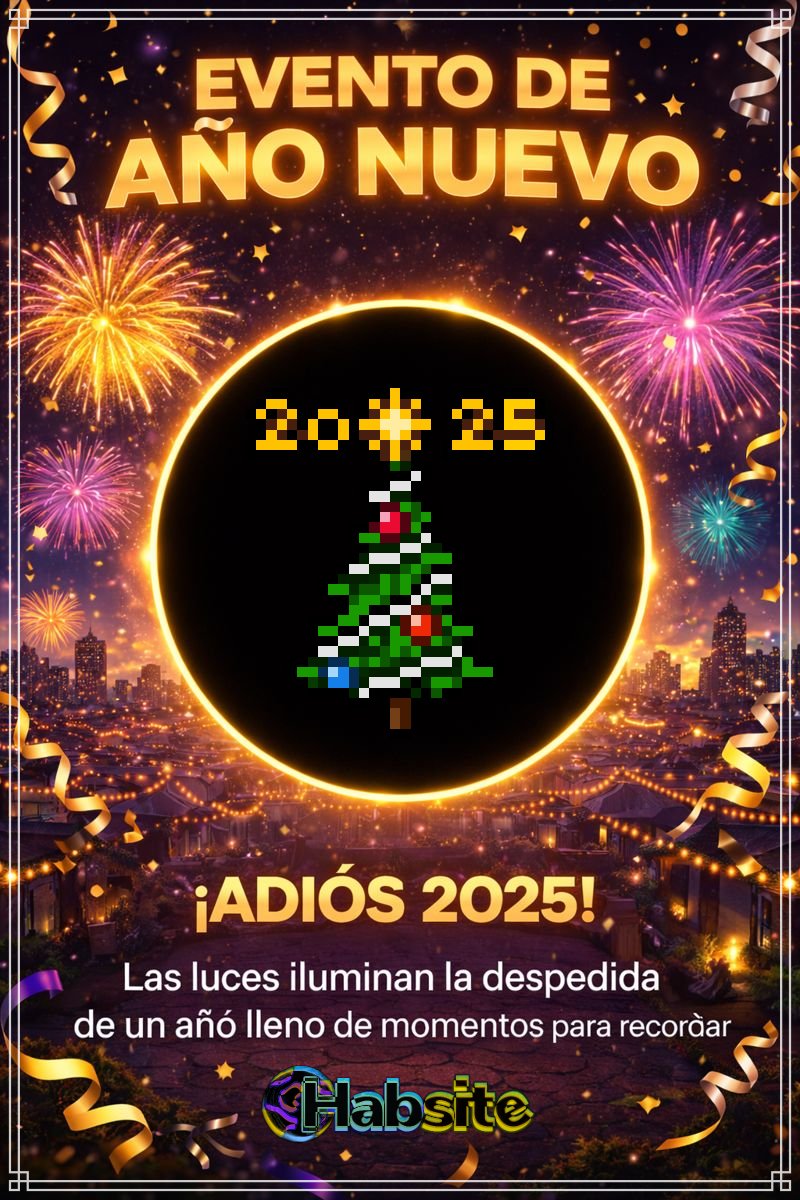 🎉✨ ¡Despide el año con nuestro evento especial de Año Nuevo! ✨🎉

Del 29 de diciembre al 5 de enero, participa en nuestras actividades y consigue la placa ¡Adiós 2025! 🥳🎇

🗓️ ¡No te lo pierdas y empieza el nuevo año celebrando con nosotros!

#Habbo