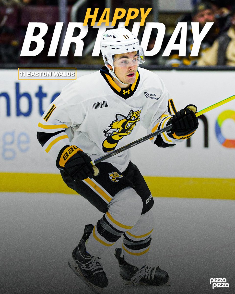 StingHockey's tweet photo. Join us #StingNation in wishing Easton Walos a HAPPY BIRTHDAY powered by @PizzaPizzaLtd ! !
We hope you have a great day 🍕🎉 https://t.co/8SzpCbmjWw