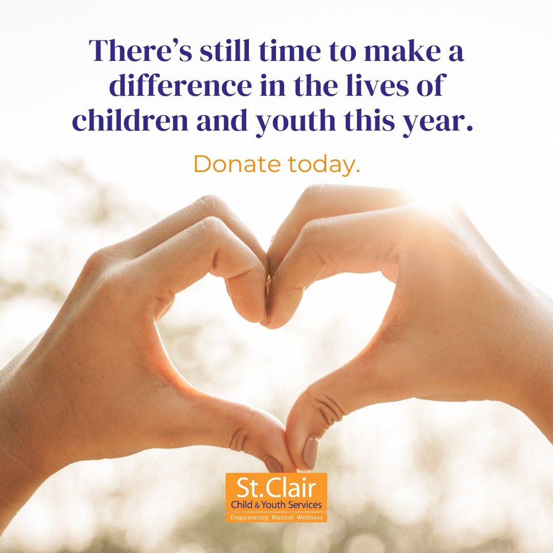 There's still time to donate in 2025! The deadline for online receiptable donations is December 31 at 11:59 p.m.
Donate now at stclairchild.ca/donate